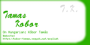 tamas kobor business card